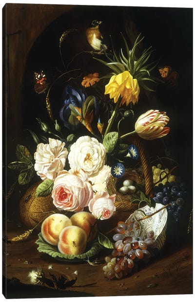 Still life with assorted flowers  Canvas Art Print