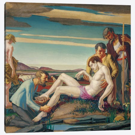 The Death of Hyacinth, 1920s  Canvas Print #BMN5686} by Harry Morley Canvas Artwork