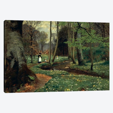The Woodland Path  Canvas Print #BMN5687} by Hans Andersen Brendekilde Canvas Art