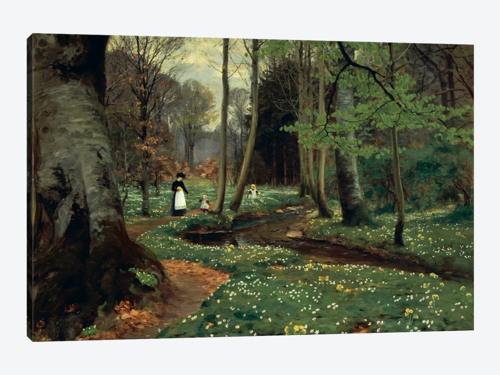 The Woodland Path  by Hans Andersen Brendekilde 1-piece Canvas Wall Art