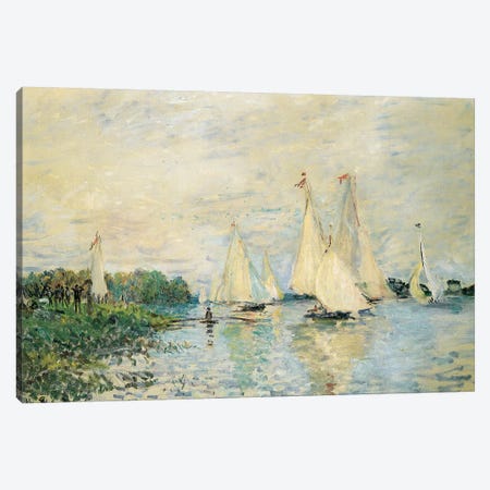 Regatta at Argenteuil, 1874  Canvas Print #BMN5694} by Claude Monet Canvas Art Print