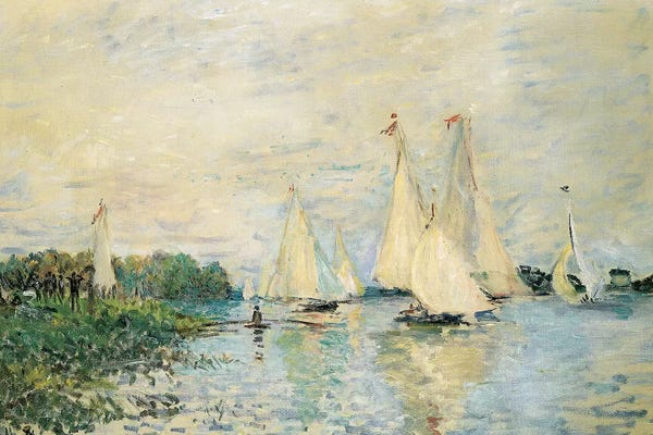 All Things Monet: Regatta at Argenteuil, 1874  by Claude Monet