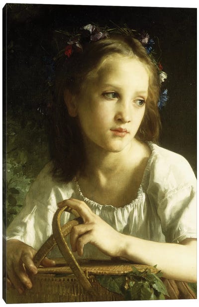 La Petite Ophelie, 1875  Canvas Art Print - William Adolphe Bouguereau