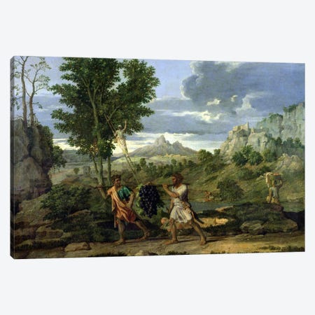 Autumn, or the Bunch of Grapes Taken from the Promised Land, 1660-64  Canvas Print #BMN569} by Nicolas Poussin Canvas Print
