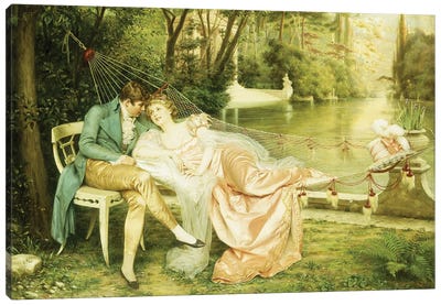 Flirtation  Canvas Art Print