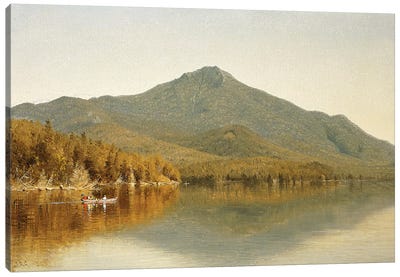 Mount Whiteface from Lake Placid, in the Adirondacks, 1863  Canvas Art Print - Albert Bierstadt