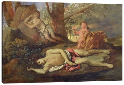 Echo and Narcissus  Canvas Art Print