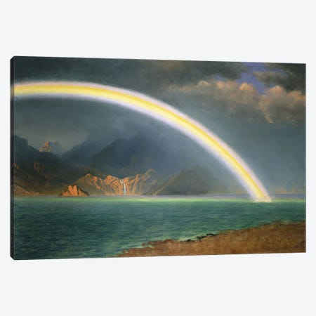 Rainbow Over Jenny Lake, Wyoming Canvas Print #BMN5711} by Albert Bierstadt Art Print