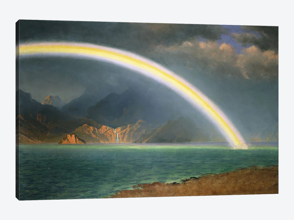Rainbow Over Jenny Lake, Wyoming by Albert Bierstadt 1-piece Canvas Wall Art