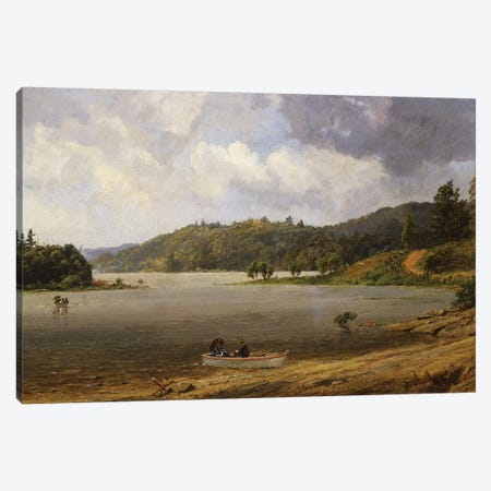 On the Wawayanda Lake, New Jersey, 1873  Canvas Print #BMN5718} by Jasper Francis Cropsey Art Print