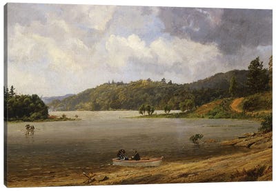 On the Wawayanda Lake, New Jersey, 1873  Canvas Art Print - New Jersey Art