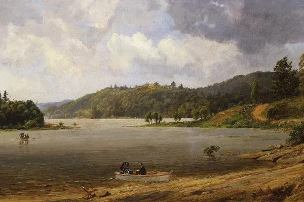 Romanticism: On the Wawayanda Lake, New Jersey, 1873  by Jasper Francis Cropsey