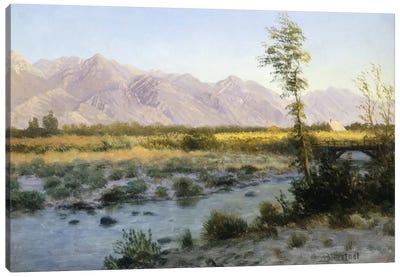 Prairie Landscape Canvas Art Print - Albert Bierstadt