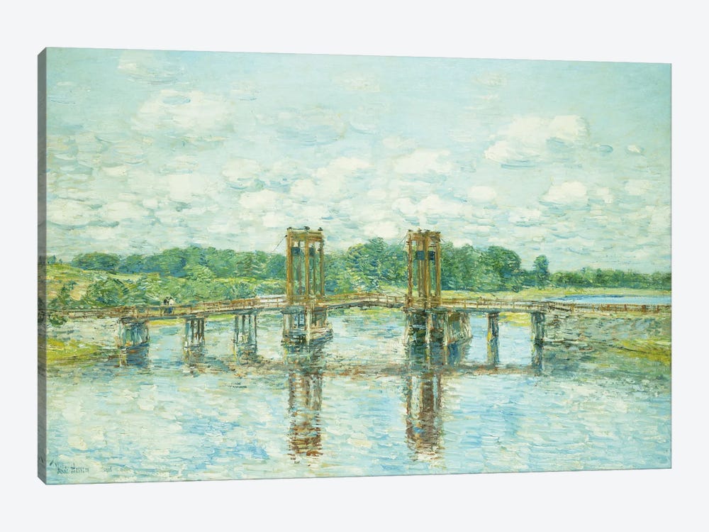 The Toll Bridge, New Hampshire, Near Exeter, 1906  by Childe Hassam 1-piece Canvas Artwork