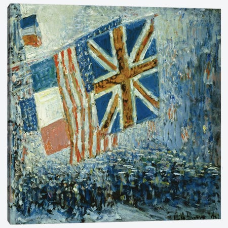 The Big Parade, 1917  Canvas Print #BMN5729} by Childe Hassam Canvas Art