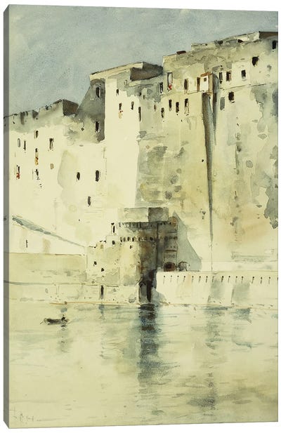 Old Fortress Naples Canvas Art Print - Childe Hassam