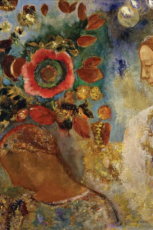 Two Young Girls with Flowers; Deux Jeunes Filles en Fleurs, 1912 