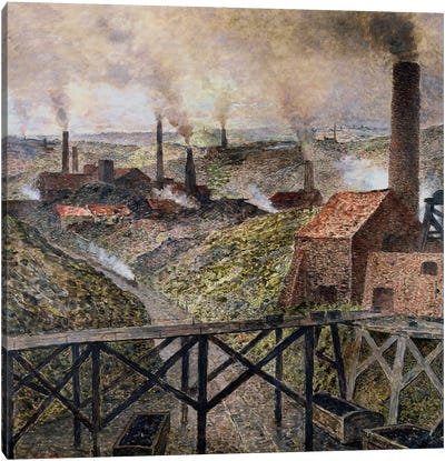 In the Black Country, 1890  Canvas Art Print