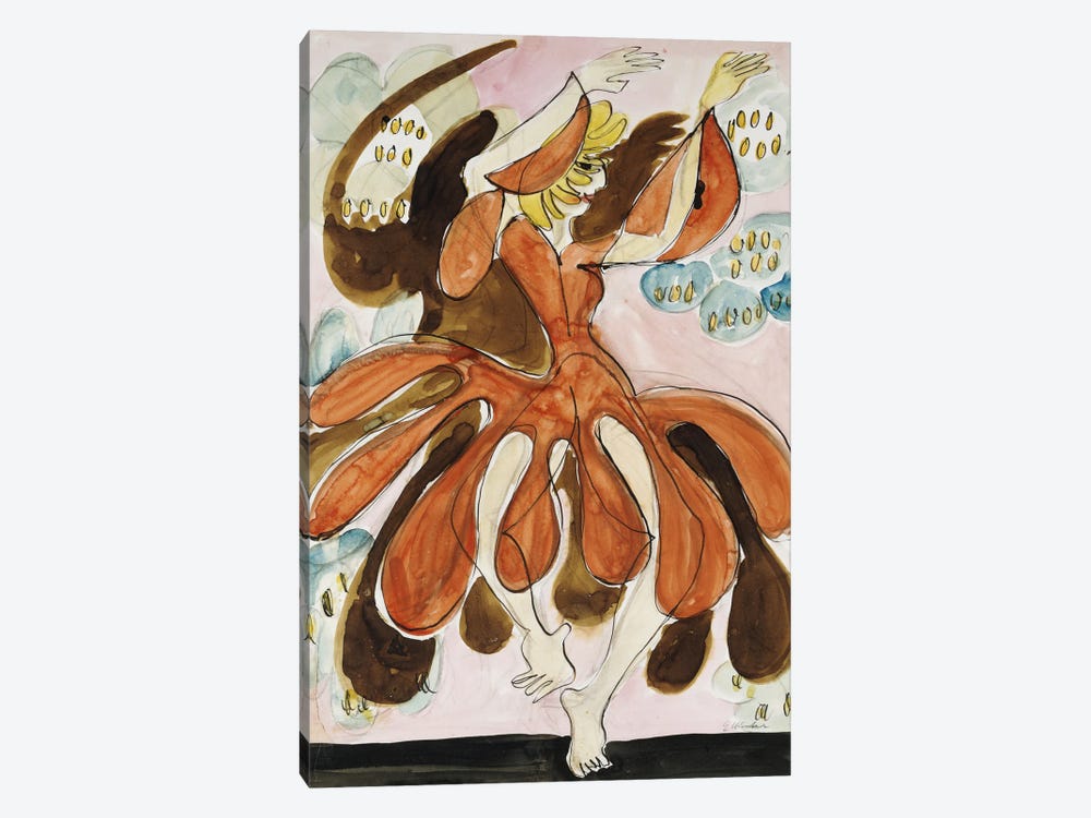 The Dancer Palucca (Die Tanzerin Palucca), c. 1930-31  by Ernst Ludwig Kirchner 1-piece Canvas Art Print