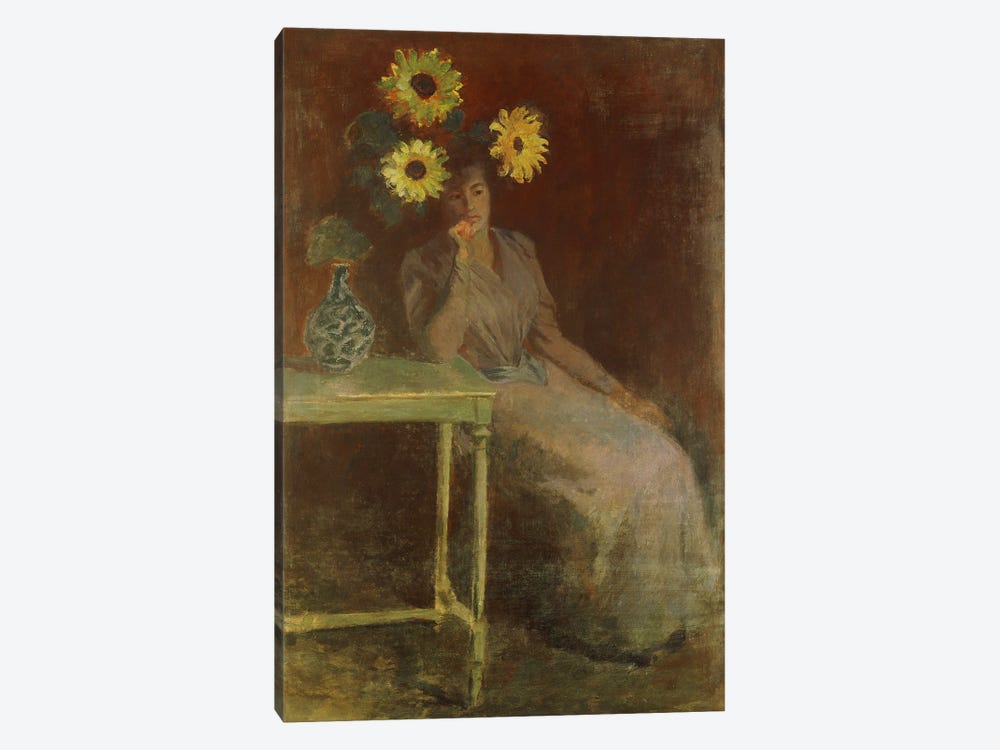 Suzanne with Sunflowers (Suzanne aux Soleils), c.1889  1-piece Canvas Art Print