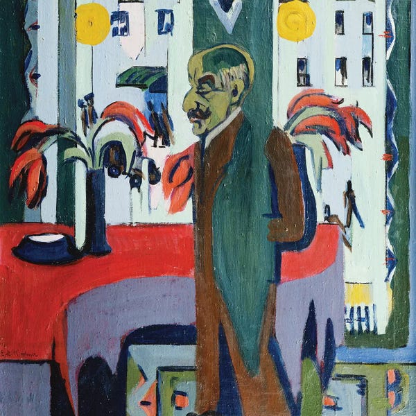 Ernst Ludwig Kirchner: Max Liebermann in his Studio (Max Liebermann in Seinem Atelier), 1926  by Ernst Ludwig Kirchner