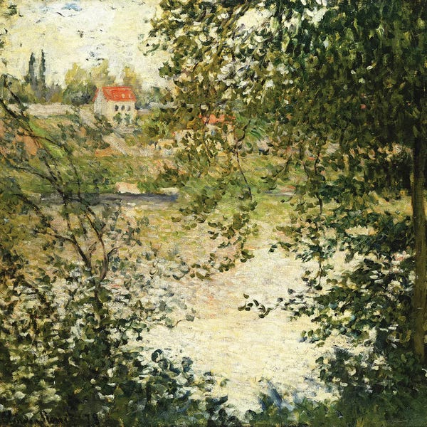 Claude Monet: A View Through the Trees of La Grande Jatte Island (A Travers les Arbres, Ile de la Grande Jatte), 1878  by Claude Monet