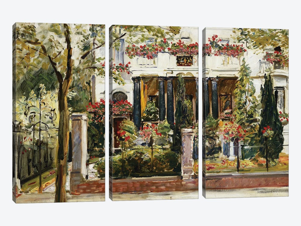 The Front Garden of the Steinbart Villa in Berlin (Der Vorgarten der Steinbartschen Villa in Berlin), 1911  3-piece Canvas Art