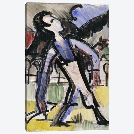 Davos Figure, 1924  Canvas Print #BMN5770} by Ernst Ludwig Kirchner Canvas Art Print