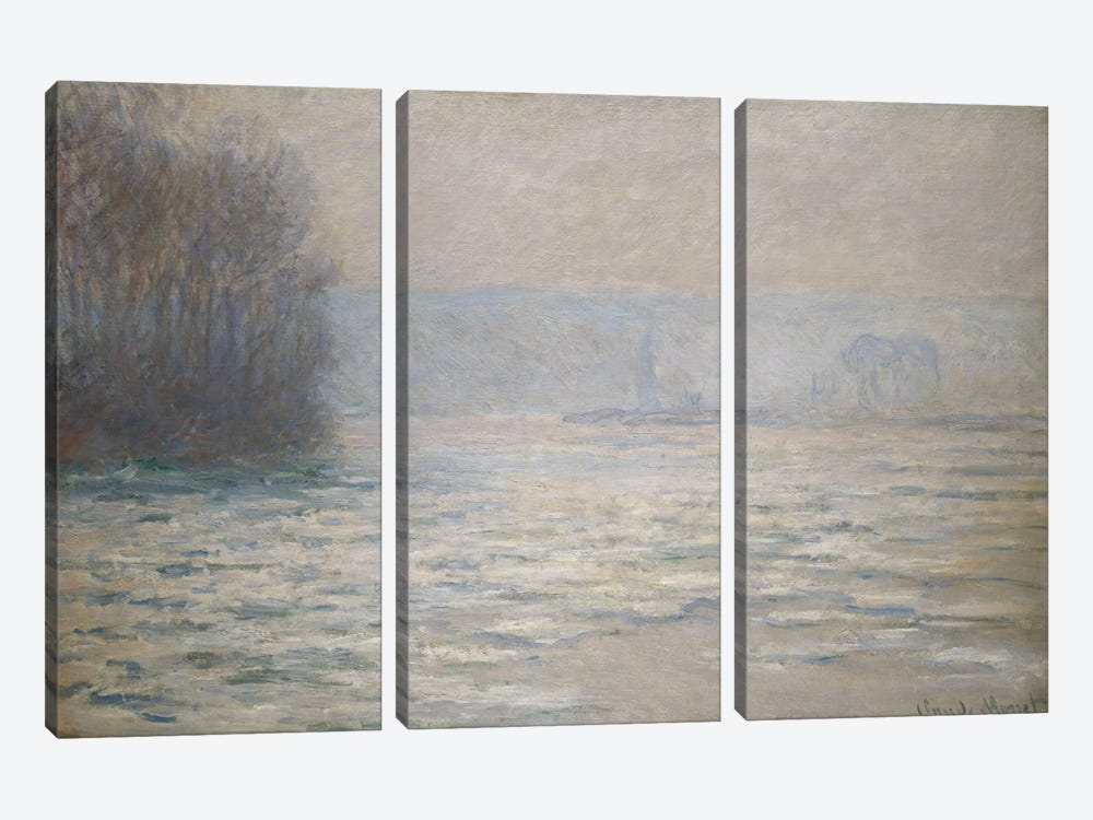 Floods on the Seine near Bennecourt (Debacle, La Seine pres Bennecourt), 1893  3-piece Canvas Art Print