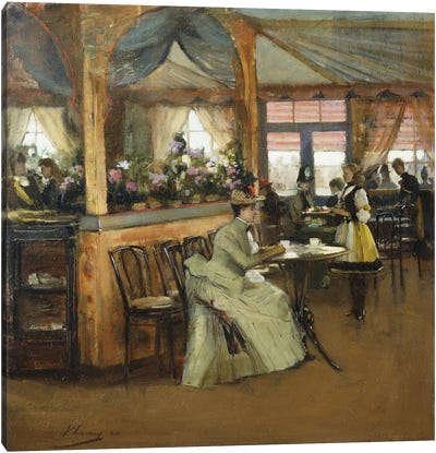 A Cup of Chocolate, 1888  Canvas Art Print