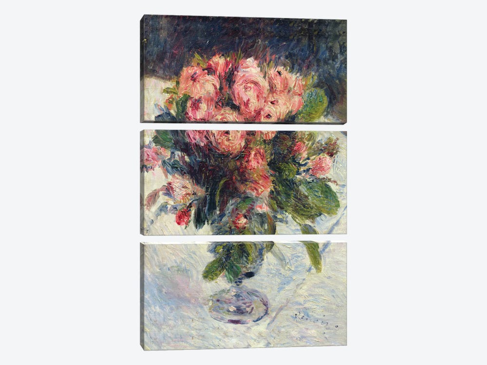 Moss-Roses, c.1890  by Pierre Auguste Renoir 3-piece Art Print