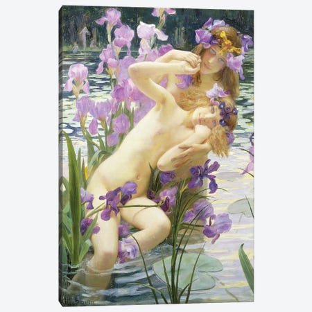Bathing Nymphs, 1897  Canvas Print #BMN5782} by Gaston Bussiere Canvas Art