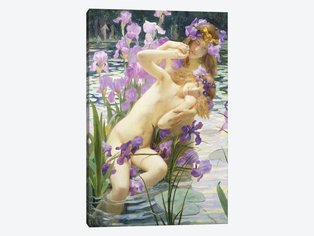 Bathing Nymphs, 1897  by Gaston Bussiere 1-piece Canvas Artwork