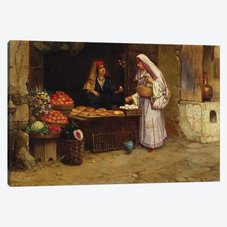 The Market Stall,  Canvas Print #BMN5783} by Rudolphe Ernst Canvas Wall Art
