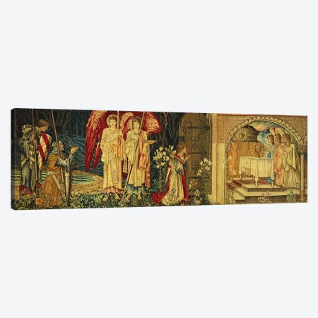 The Achievement of the Holy Grail by Sir Galahad, Sir Bors and Sir Percival,  Canvas Print #BMN5784} by Sir Edward Coley Burne-Jones Art Print