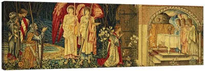The Achievement of the Holy Grail by Sir Galahad, Sir Bors and Sir Percival,  Canvas Art Print - Pre-Raphaelite Art