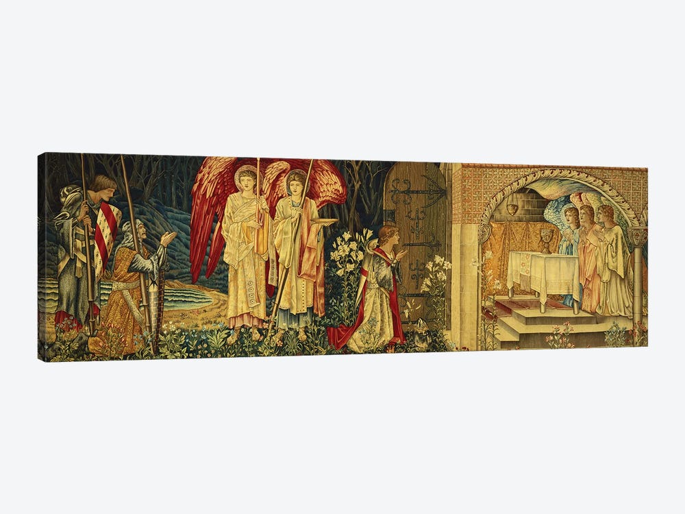 The Achievement of the Holy Grail by Sir Galahad, Sir Bors and Sir Percival,  by Sir Edward Coley Burne-Jones 1-piece Canvas Art