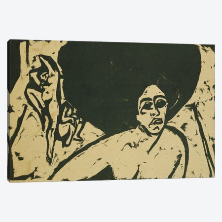 Nude Dancers (Nackte Tanzerinnen), 1909  Canvas Print #BMN5787} by Ernst Ludwig Kirchner Canvas Art Print