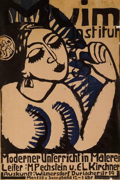 Ernst Ludwig Kirchner: Poster Institute Muim (Plakat Muim Institut), 1911  by Ernst Ludwig Kirchner