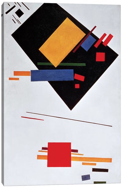 Suprematist Composition, 1915 (oil on canvas) Canvas Art Print - Modernism Art