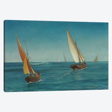 On the Mediterranean  Canvas Print #BMN5811} by Albert Bierstadt Canvas Wall Art