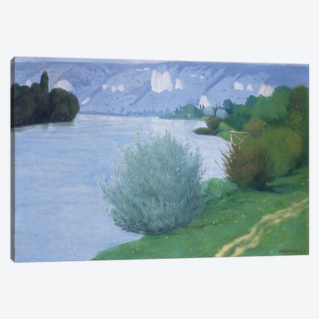 The Seine near Les Andelys, 1916  Canvas Print #BMN5824} by Felix Edouard Vallotton Canvas Art