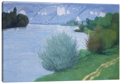 The Seine near Les Andelys, 1916  Canvas Art Print - Felix Vallotton