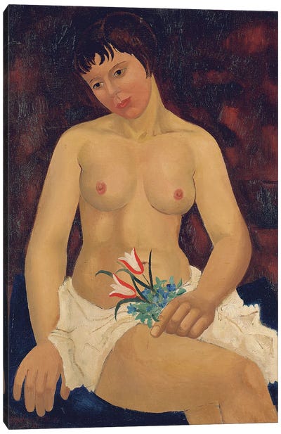 Nude with Tulips, 1927  Canvas Art Print