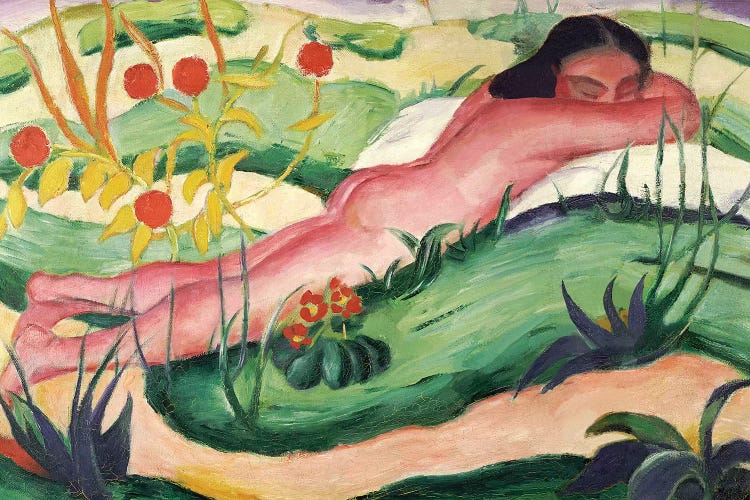 Nude Lying in the Flowers, 1910 