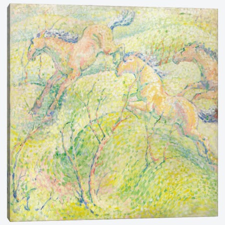 Jumping Horses, 1910  Canvas Print #BMN5834} by Franz Marc Canvas Art Print
