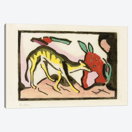 Mythical animal  Canvas Print #BMN5835} by Franz Marc Art Print