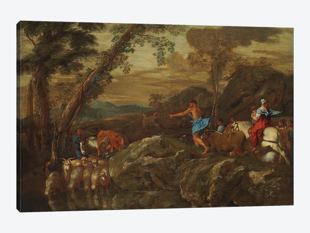 Jacob's Journey, 1633  by Giovanni Benedetto Castiglione 1-piece Canvas Art