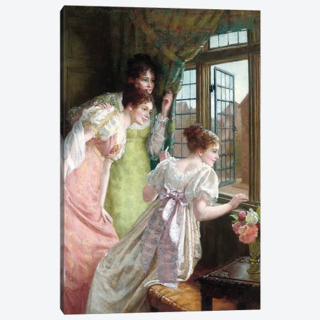 The Squire's Arrival  Canvas Print #BMN5844} by Mary E. Harding Canvas Artwork