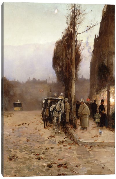 Paris at Twilight, 1887  Canvas Art Print - Childe Hassam